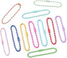 100 Pcs Ball Bead Chain Keychain Dog Tag Necklace Chains 4.7 Inch 2.4Mm for Jewe