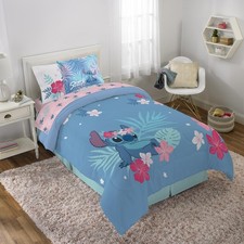 Disney Lilo Stitch Paradise Dream 5 Piece Twin Bed Set - Includes Reversibl...
