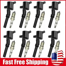 8PCS Ignition Coil Pack and Iridium Spark Plug For Ford F-150 4.6L 5.4L V8 DG508