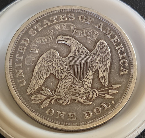 1871 Seated Liberty Silver Dollar $1