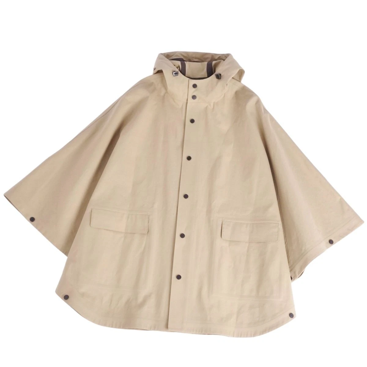 HERMÈS Cappotto Hermes Allure Poncho Legato Serie Bottoni Cotone Made In Italy Xs r31_0711