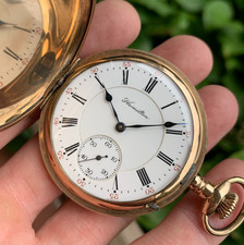 1913 Hamilton Grade: 973 16S 17 Jewels Gold Filled Hunting Case Pocket Watch