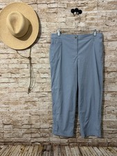 Chicos Zenergy Dusty Blue Zipper Front Capris Size 1  S  8