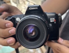 Vintage 90s Canon EOS Rebel X S 35mm Film SLR Camera, with 35-80mm Zoom Lens