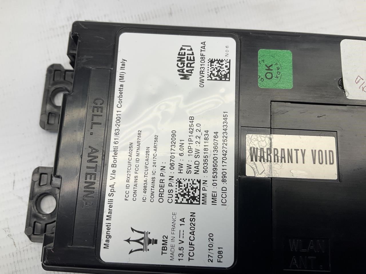 17-24 Maserati Ghibli Chassis ECM Communication Telematics Control Module Q