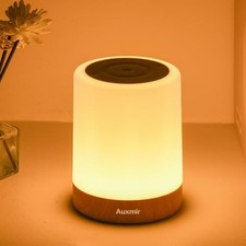 Night Light for Kids Baby, Dimmable Lamp for Nursery, 11 RGB Brown Touch