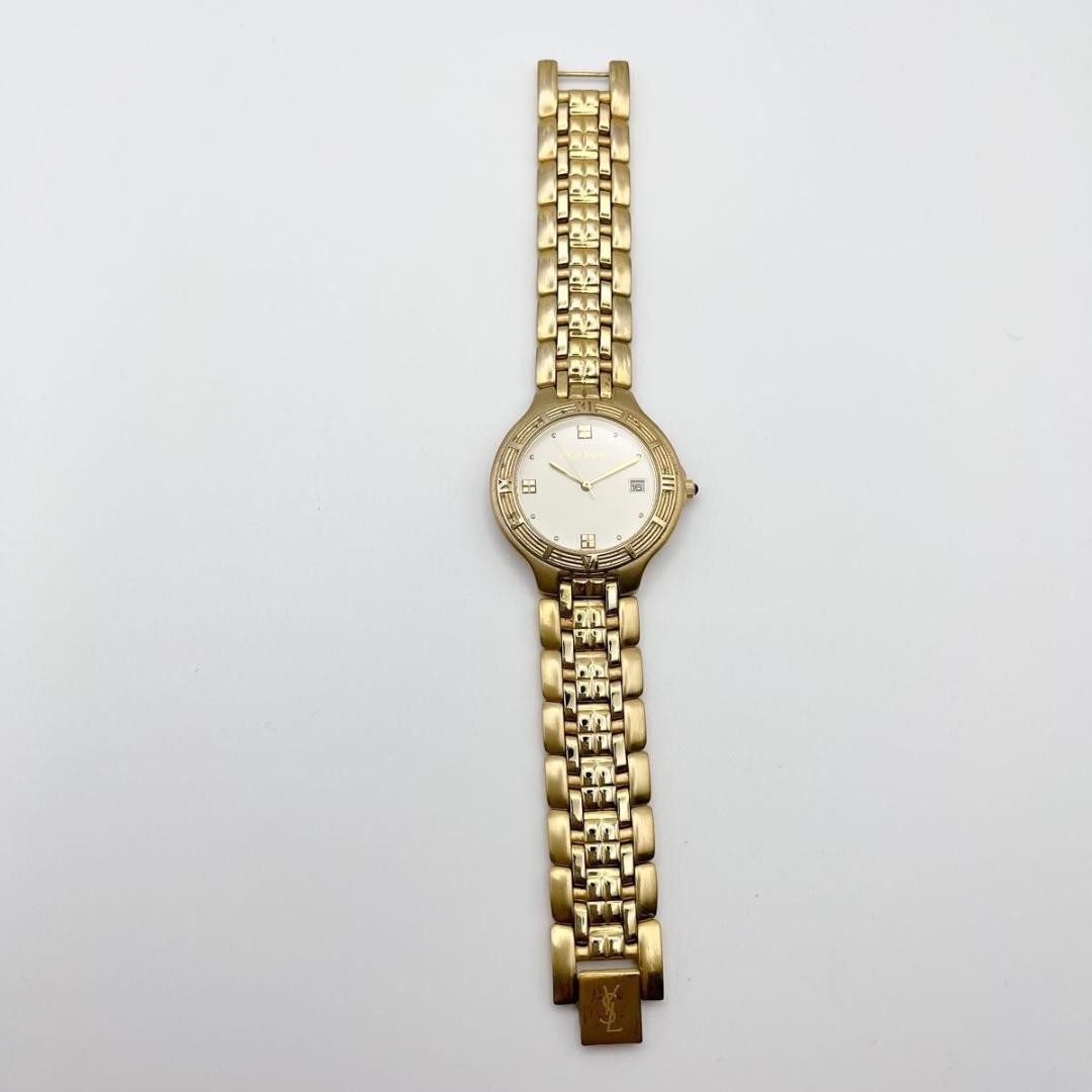 Yves Saint Laurent 5510 H12069 Y Uomo Quarzo Tondo Oro W35mm Made in Japan