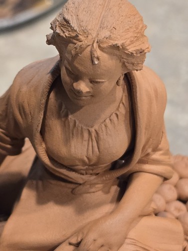 RARE Grasso Signed Terracotta Sculpture Italy Women On Donkey No.105 - Picture 4 of 11