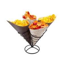 3.5 x 6.8 Inch Food Cone Display 1 Cone Holder Stand 4 Slots Ice Cream Holder