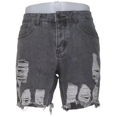 Boohoo Man, Jeans Shorts, Größe: 32, Grau, Einfarbig, Denim, Herren #C4m