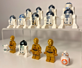 LEGO Star Wars Minifigure Lot x15 &ndash; R2-D2, BB-8, C-3PO, Astromechs Bundle