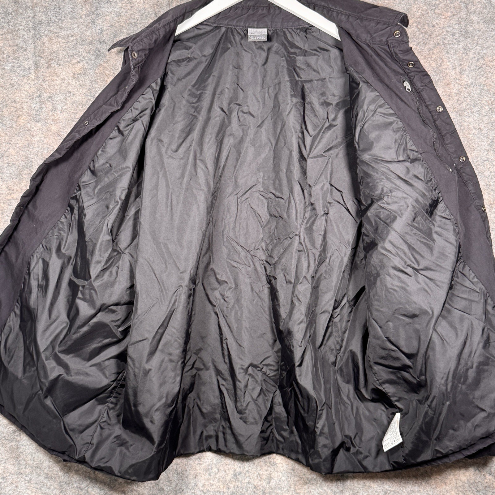 Vintage Nike Snap Button Solid Black Jacket Mens … - image 6