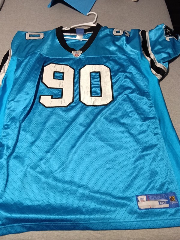 Julius Peppers #90 Carolina Panthers ALT AUTHENTIC REEBOK NFL JERSEY SIZE 60