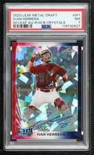 2020 Leaf Metal Draft Red White & Blue Crystals 3/4 Ivan Herrera PSA 7 Auto 0p1e