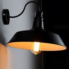 Vintage Industrial Lighting Fixture Wall Sconce Metal Barn Gooseneck Wall Lamp