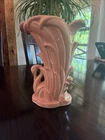 Vintage McCoy Pink Swan Vase Art Deco 9.5”