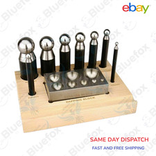 10 PC Set Jeweler Jewelry Dapping Block Doming Punch Puncher Metal Craft Forming