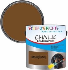 Retro Vinyl (Brown) Chalk Paint Furniture Wall Chalky Upcycling Shabby Chic Matt
