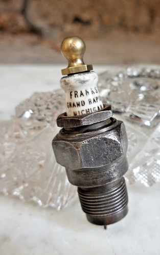 Antique FRANKS GRAND RAPIDS SPARK PLUG Hit-Miss Engines Automobiles Motorcycles