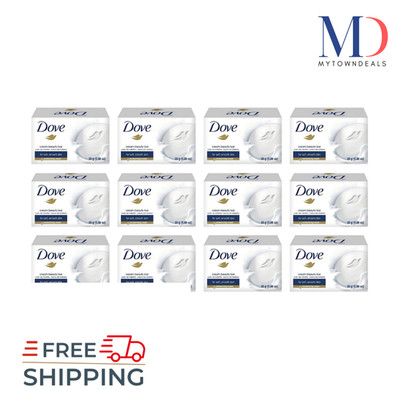 (12 Pack) 25 Grams Dove Cream Beauty Bar Travel Size Soap .88 Oz