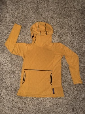 BRAND NEW! Melanzana Micro Grid Hoodie V2 Women s M Sunflower With Stickers