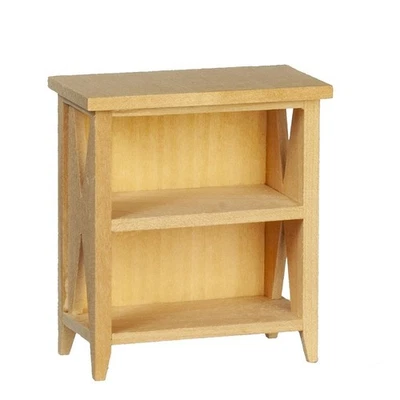Étagère De Petite Bibliothèque Pour Poupées En Bois Nu Meuble Miniature - Photo 1/4