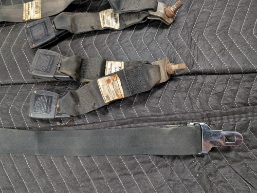 1975 GM Black Seatbelts Buick Chevy Olds Pontiac 1974 1976 - Picture 14 of 19