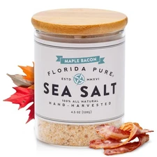 Maple Bacon Sea Salt - Smoky, 80+ Mineral Salt, Natural, Unrefined, Non Iodiz...