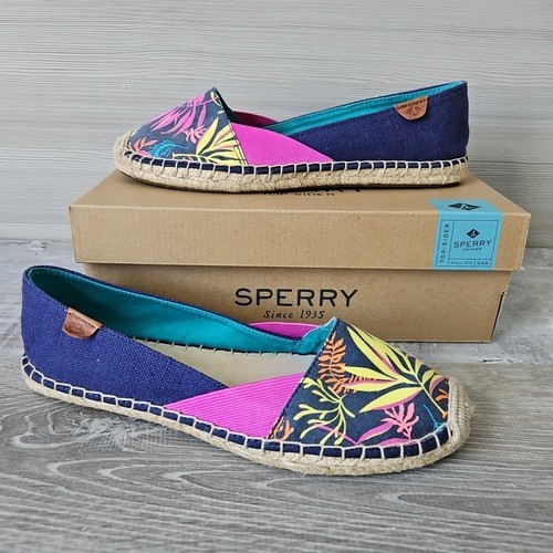 SPERRY Top-Sider Katama Cape Colorful Seaweed Espadrille Canvas Slip-On Size 11