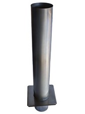 Massive Schornsteinkopf-Verlängerung, Kaminverlängerung mit rundem Einschub V2A