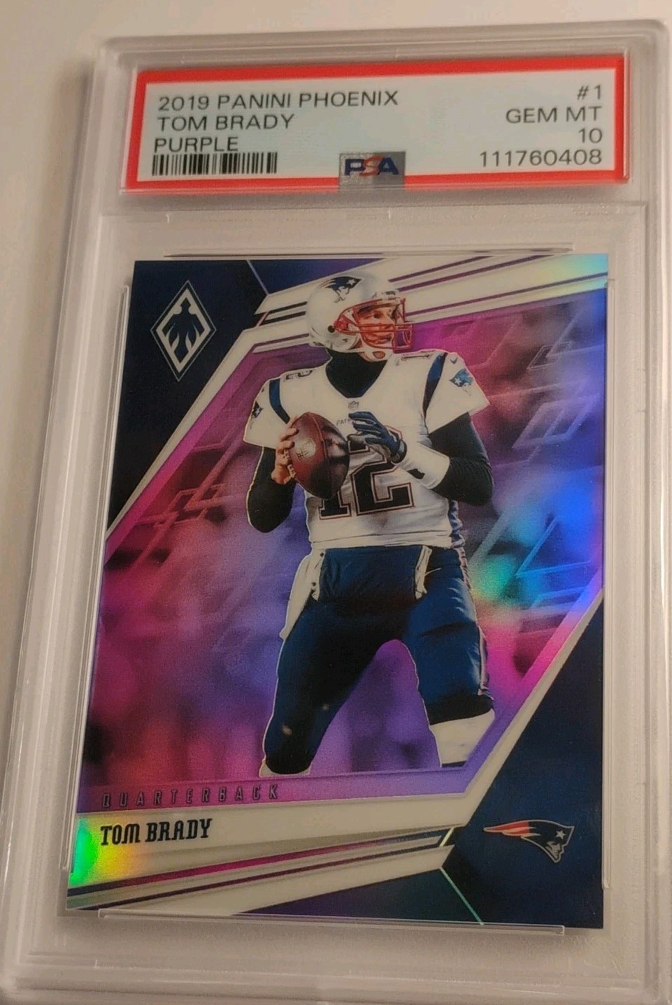 2019 Panini Phoenix Tom Brady #1 Purple /149 PSA 10 GEM 💎 Patriots NFL GOAT ⬆️