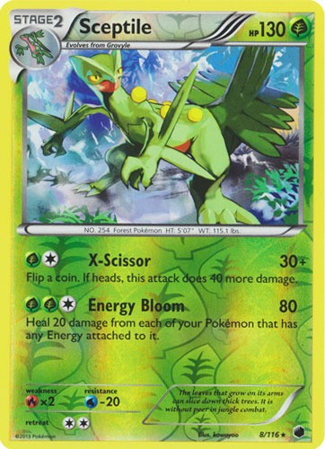 Near Mint x 1 Sceptile - 8/116 - Holo Rare - Reverse Holo Plasma Freeze