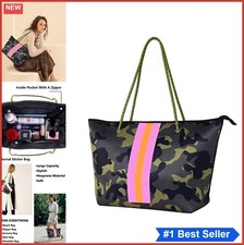 Neoprene Beach Tote Bag 17 Inch Large Water Resistant Travel Tote with Inner