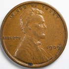 1909 VDB Lincoln Wheat Penny Cent Extremely Fine (XF)