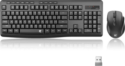 Redragon Wireless Keyboard and Mouse Combo, 2.4G Full-Sized Ergonomic Computer K