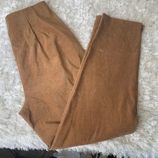 NWT Vintage Camel Faux Suede Pants Straight Leg Sz 10