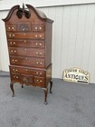 67439  Solid Mahogany Queen Anne Highboy Dresser — photo 1