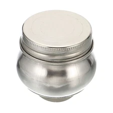 2" x 2" Palette Cups Paint Pot Container Cup with Lid and Clip, Silver