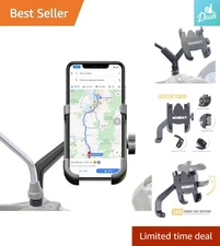 Universal Metal Motorcycle Phone Holder - 360° Rotation, Compatible with iPhones