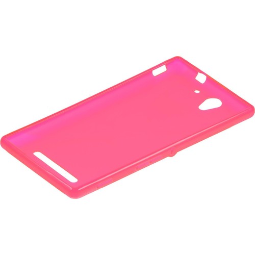 Silicone Case for Sony Xperia C3 Pink X-Style + 2 Screen Protectors - Picture 4 of 4
