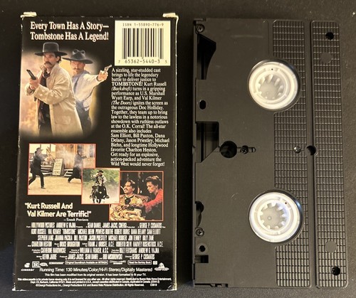 Tombstone VHS Tape Kurt Russell Val Kilmer (Hollywood Pictures Used) - Picture 2 of 8
