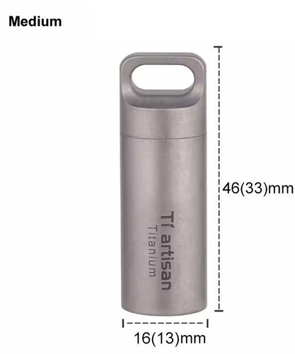 EDC Titanium Waterproof Box Sealed Storage Tank Portable Pill Container Keychain - Picture 16 of 17