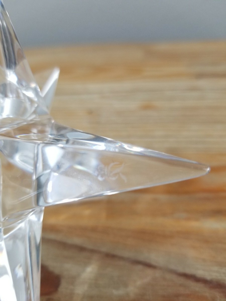 Vintage Single Light Crystal Star Candle Stick Holders by Vintage Single Light Crystal Star Candle Stick Holders by