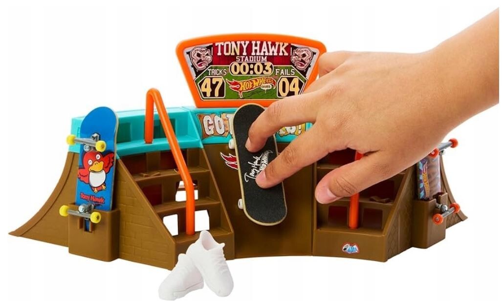 HOT WHEELS SKATEBOARD Skate + shoes STADIUM SKATEPARK SET HGT92 | eBay