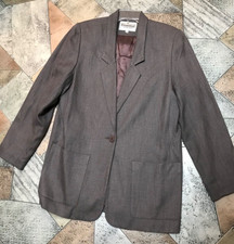Essential Elements Womens Blazer Jacket Size Med. 100% Rayon Fully Lined
