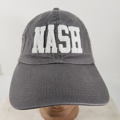 Nash Hat Nashville Tennessee Cap Gray Lettered Cotton Strap