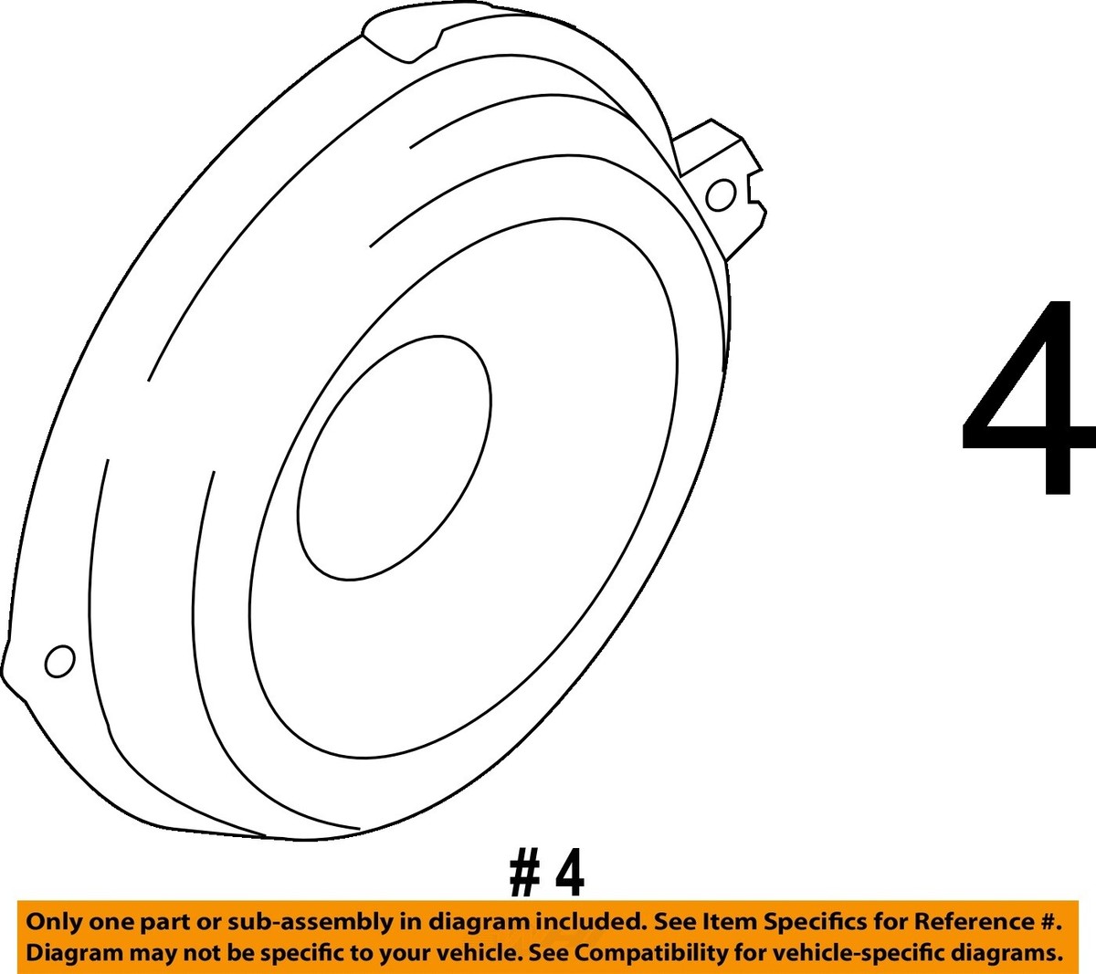 Ford OEM 13-16 Fusion Sound System-rear Door Speaker DS7Z18808F