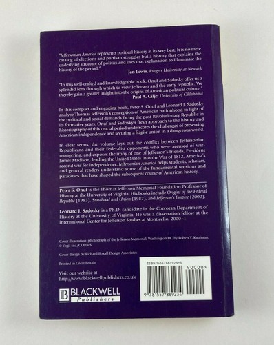 Jeffersonian America By Peter S. Onuf & Leonard J. Sadosky - Picture 11 of 11