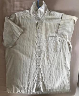 Chemise beige manches courtes Riftland - Homme taille L - Coton - Photo 1/3