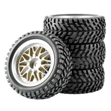 Rc Car Wheels and Rubber Tires Set 12mm hex Fits For HSP 1/16 1/18 Latrax Teton